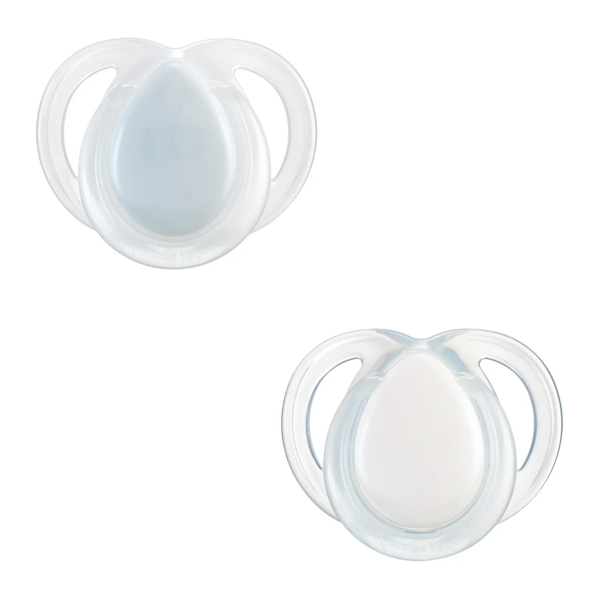 Suzeta ortodontica de noapte care lumineaza in intuneric 0-6 luni Transparent/Albastru, 2 bucati, Tommee Tippee