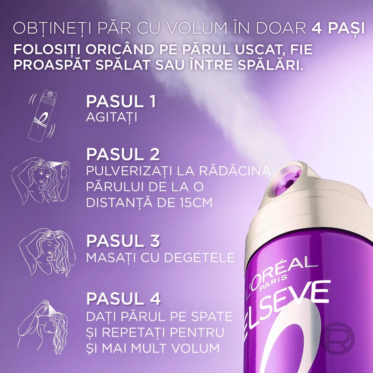 Spray pentru reimprospatarea volumului parului Collagen Lifter, 200ml, Elseve