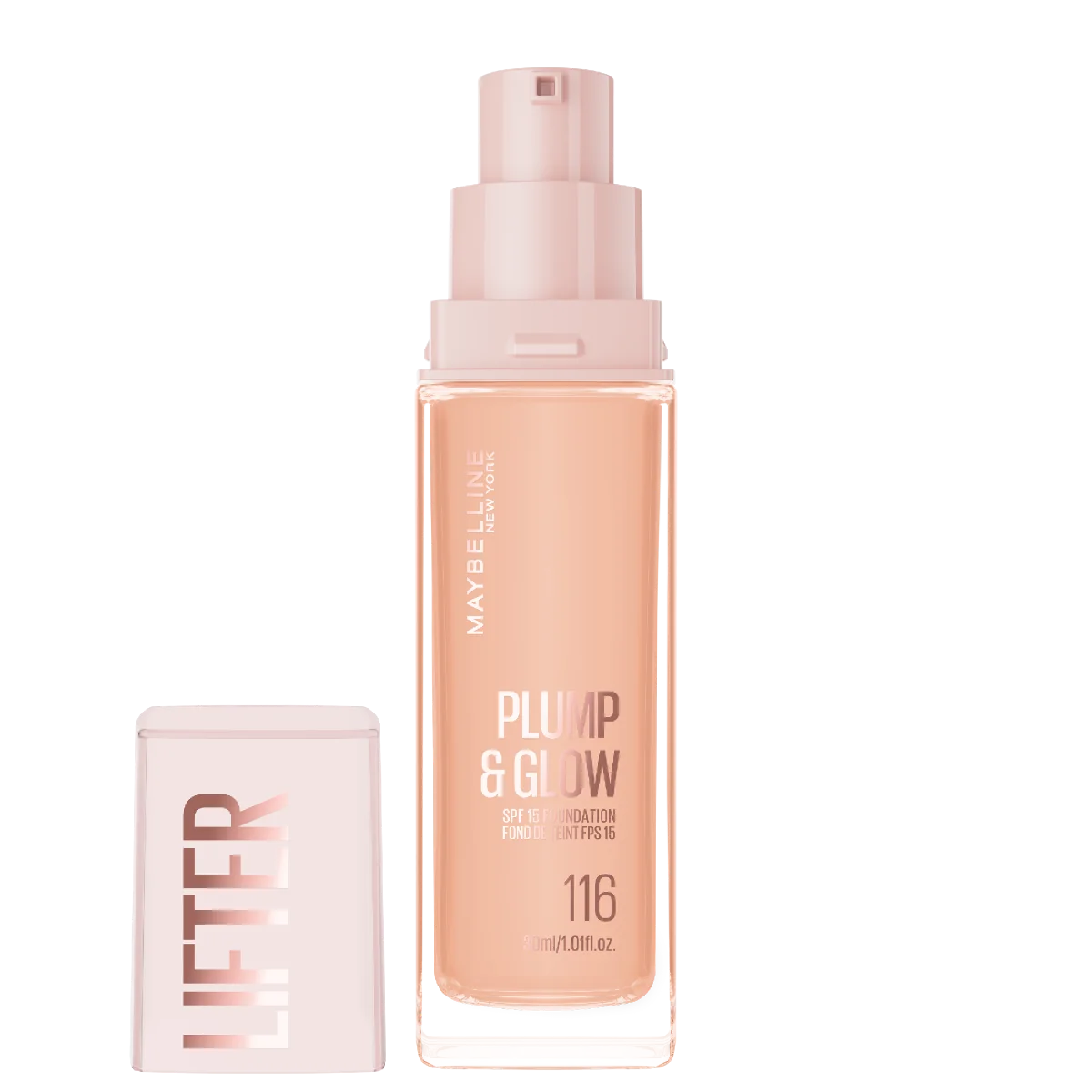 Fond de ten Lifter Plump & Glow Nr. 116, 30ml, Maybelline 