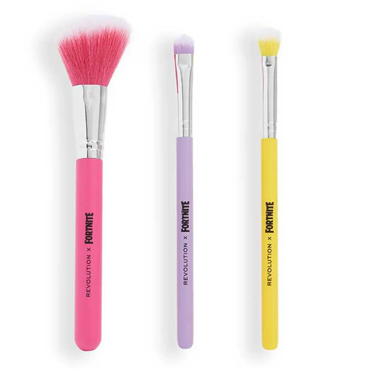 Set pensule de machiaj Fortnite X Revolution Character Trio, 3 bucati, Makeup Revolution