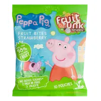Gustare din fructe cu capsuni Peppa Pig, 100g, Fruit Funk