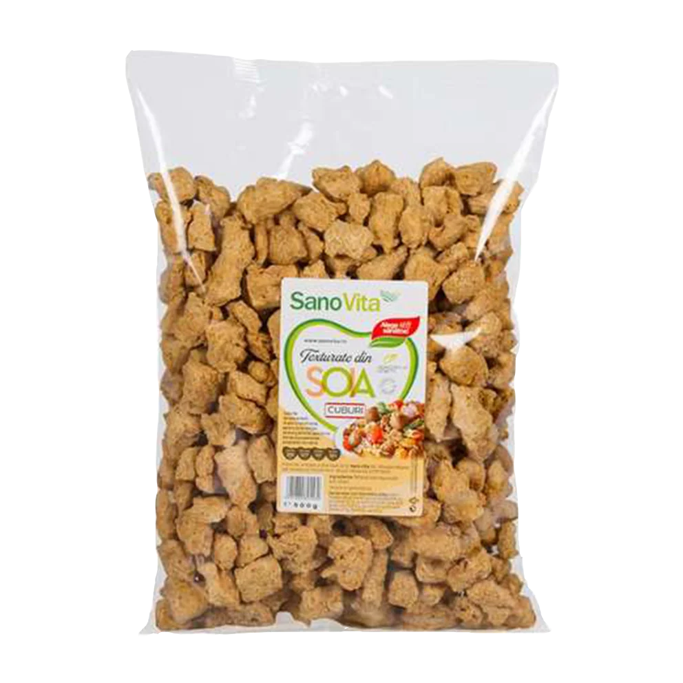 Cuburi vegetale din soia, 500g, SanoVita