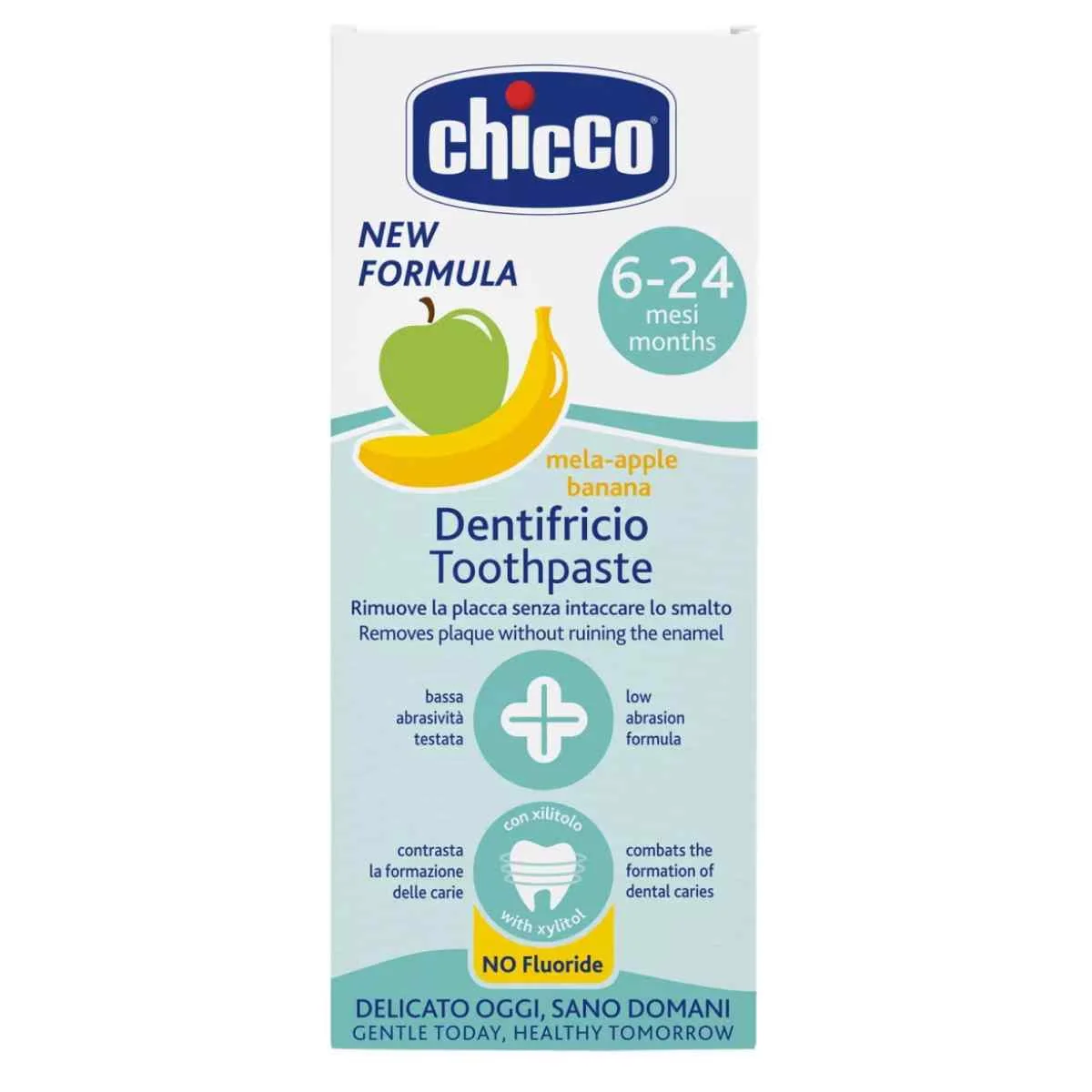 Pasta de dinti fara fluor cu aroma de mar si banana 6-24 luni, 50ml, Chicco