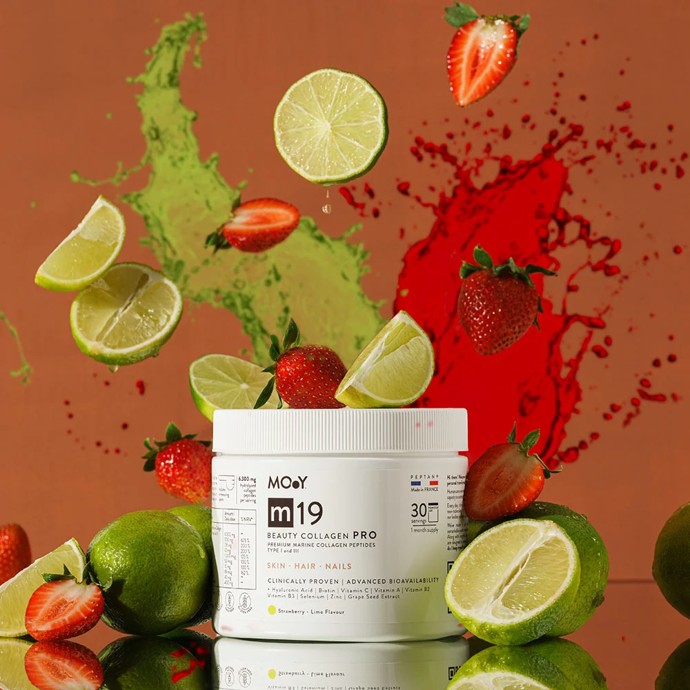 Colagen marin Beauty M19 cu aroma de capsuni si lime, 240g, Molecules of Youth