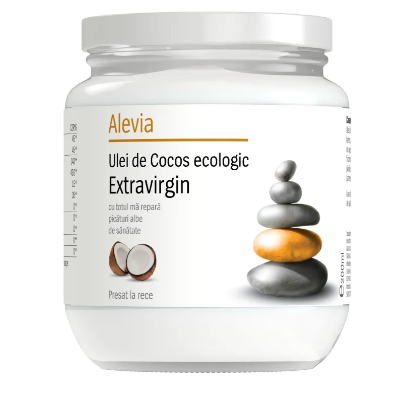 Ulei de Cocos ecologic extravirgin, 200 ml, Alevia