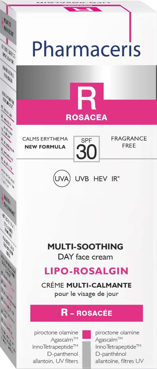 Crema de zi calmanta pentru ten uscat SPF30 Lipo-Rosalgin R, 30ml, Pharmaceris