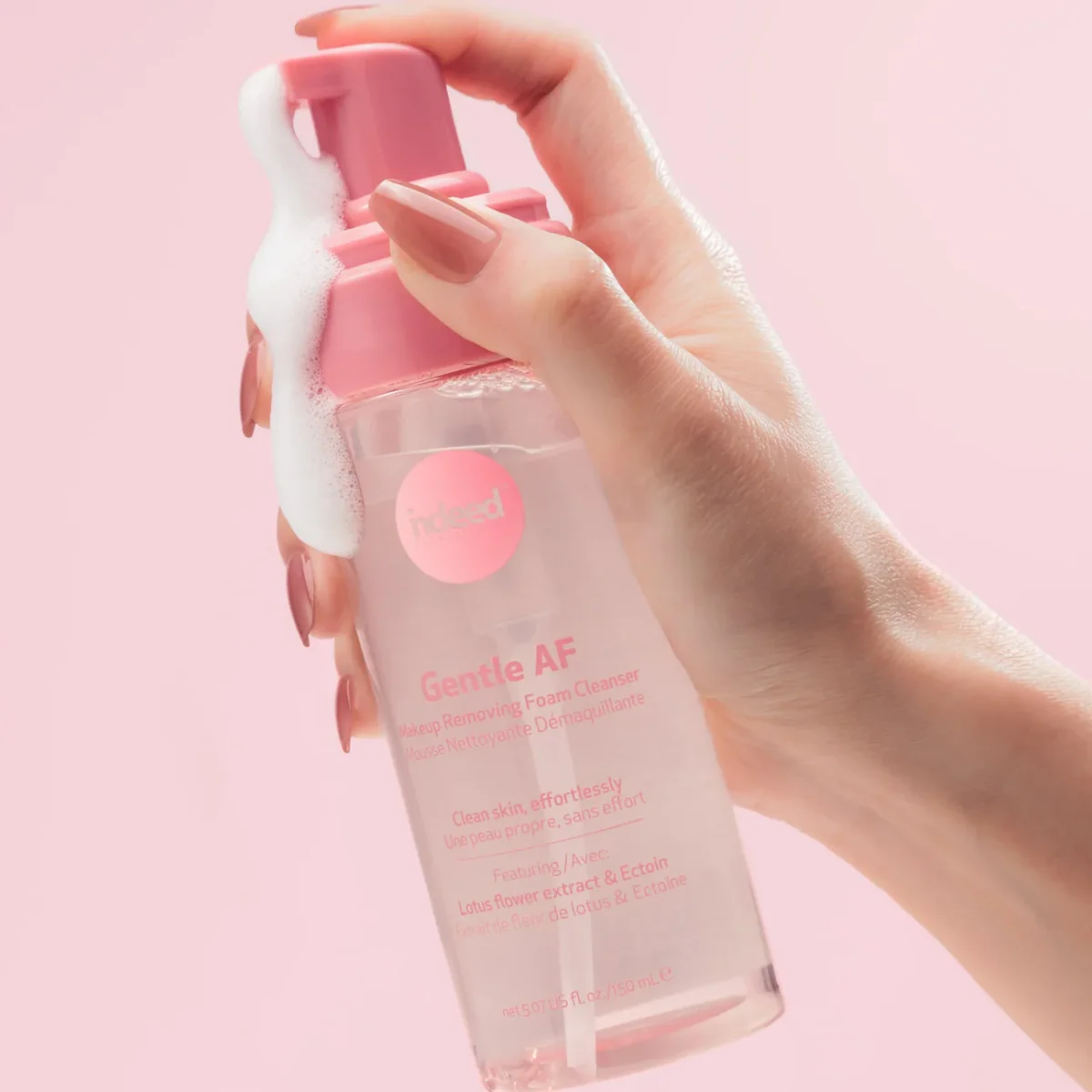 Spuma de curatare demachianta cu extract de floare de lotus si ectoina Gentle AF, 150ml, Indeed Labs