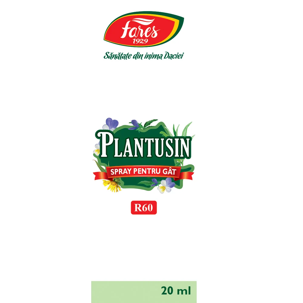 Spray pentru gat Plantusin, 20ml, Fares