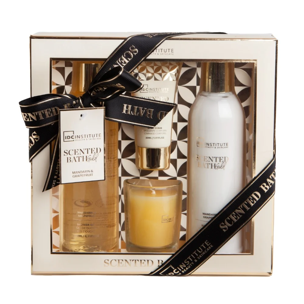 Set Scented Bath Gold Relaxing Time&Candle, IDC Institute 