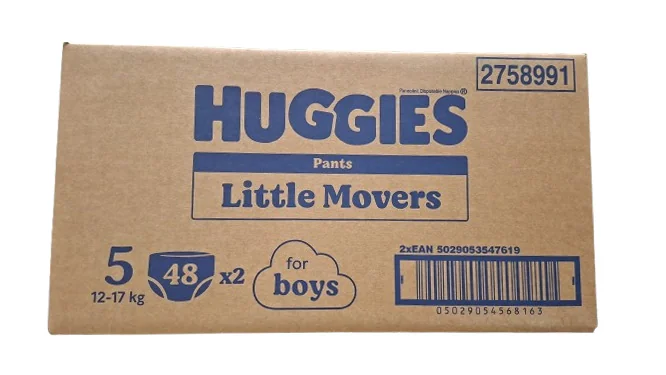 Scutece chilotel Little Movers Pants Mega Marimea 5 pentru baieti 12-17 kg, 96 bucati, Huggies