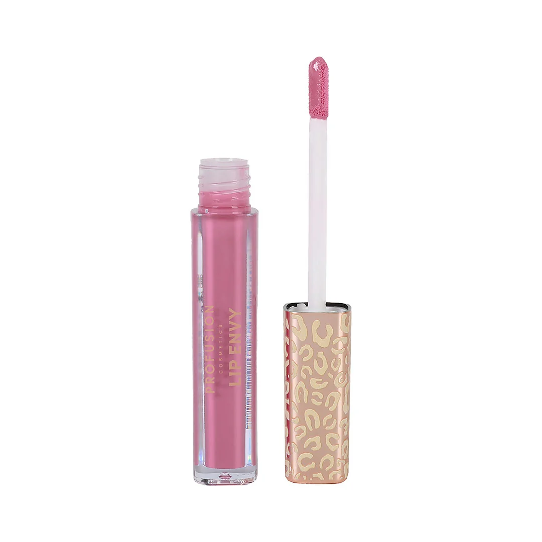 Set Luciu de buze ultra neted si lucios 3.5ml + Creion pentru buze cu finish satinat 0.3g Lip Envy Wow Pink, Profusion Cosmetics