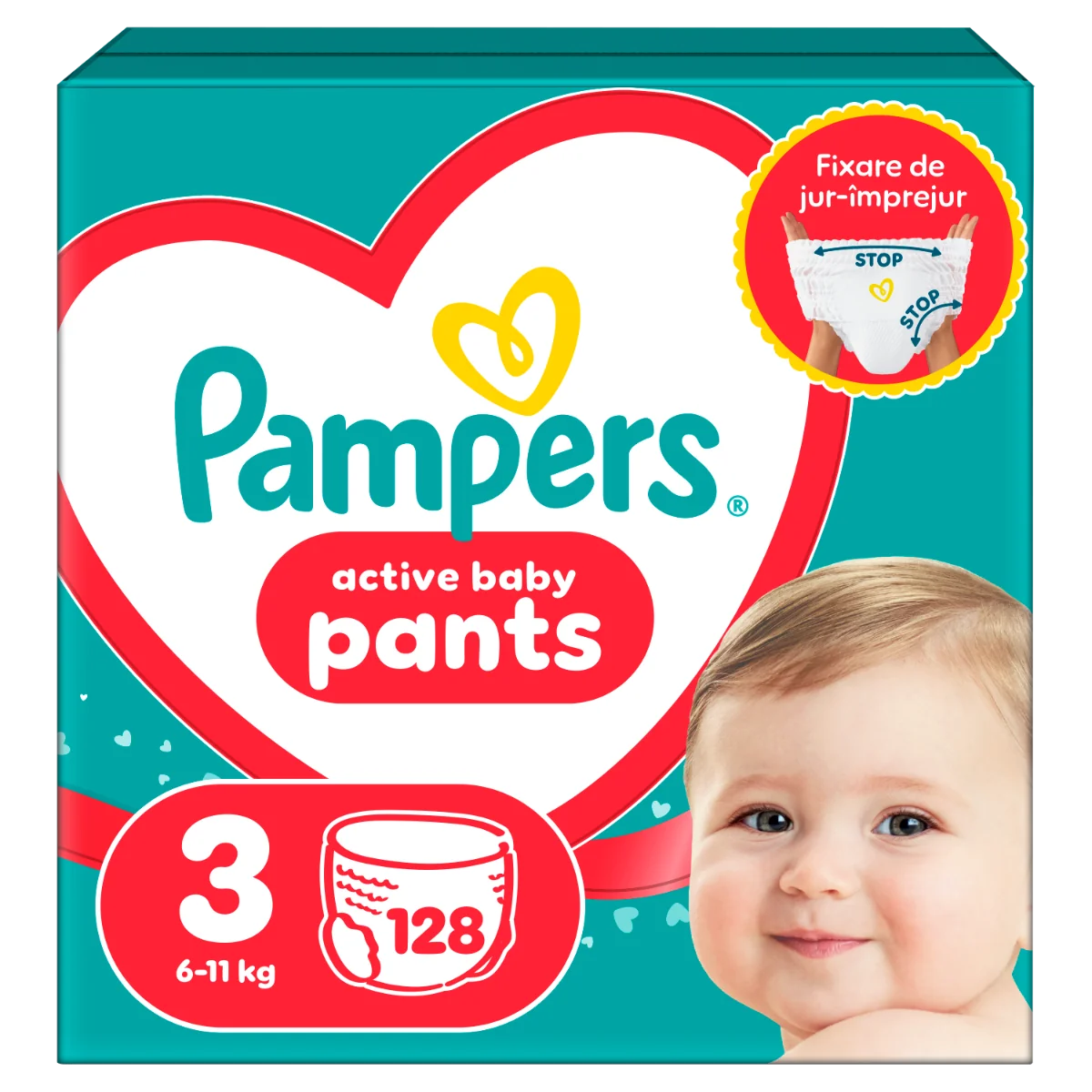 Scutece Pants Nr. 3 pentru 6-11 kg, 128 bucati, Pampers