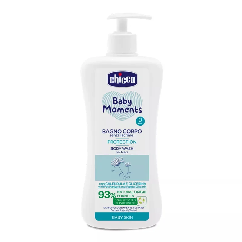 Gel de dus fara lacrimi Baby Moments 0luni+, 750ml, Chicco