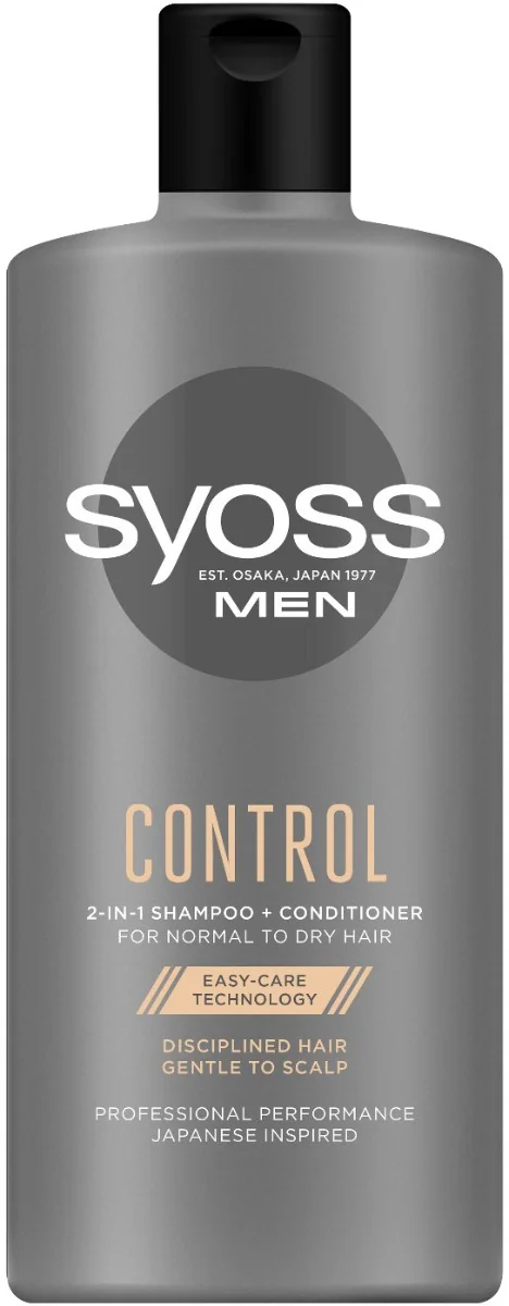 Sampon + balsam 2 in 1 pentru barbati Control, 440ml, Syoss