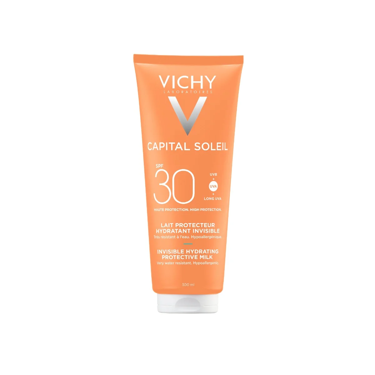 Lapte hidratant pentru protectie solara SPF 30 pentru fata si corp Capital Soleil, 300ml, Vichy