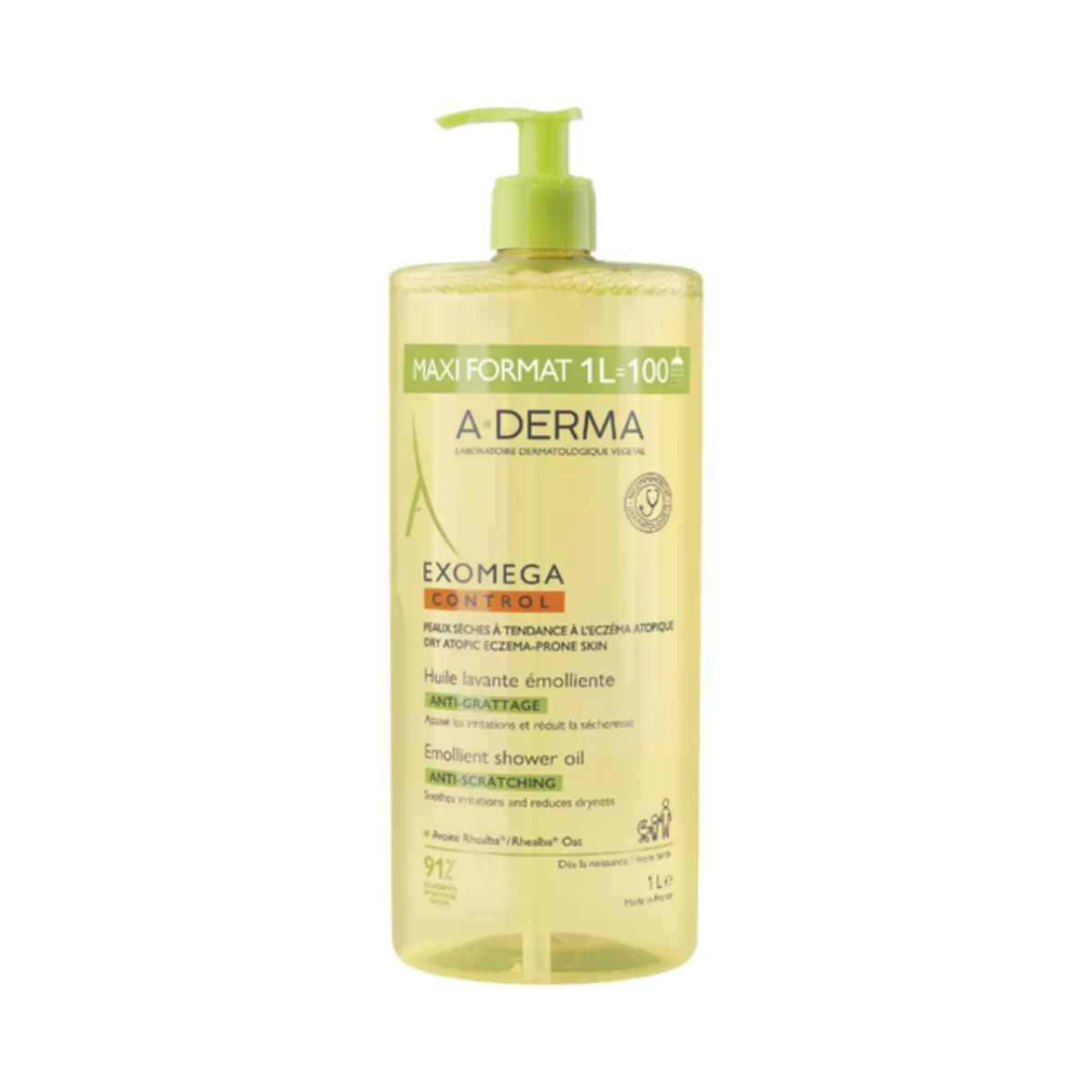 Ulei de dus emolient Exomega Control, 1000ml, A-Derma