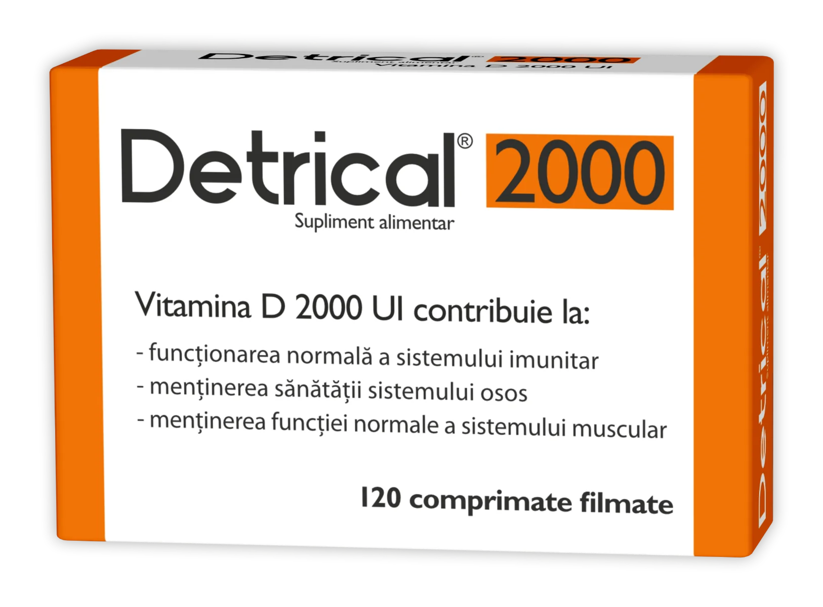 Detrical Vitamina D 2000 UI, 120 comprimate, Zdrovit