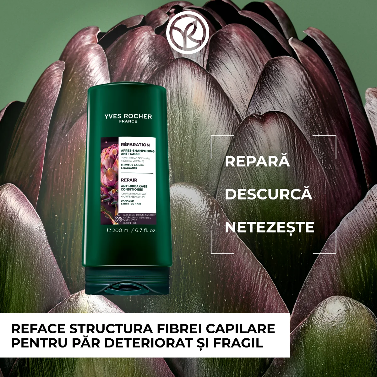 Balsam reparator pentru par, 200ml, Yves Rocher