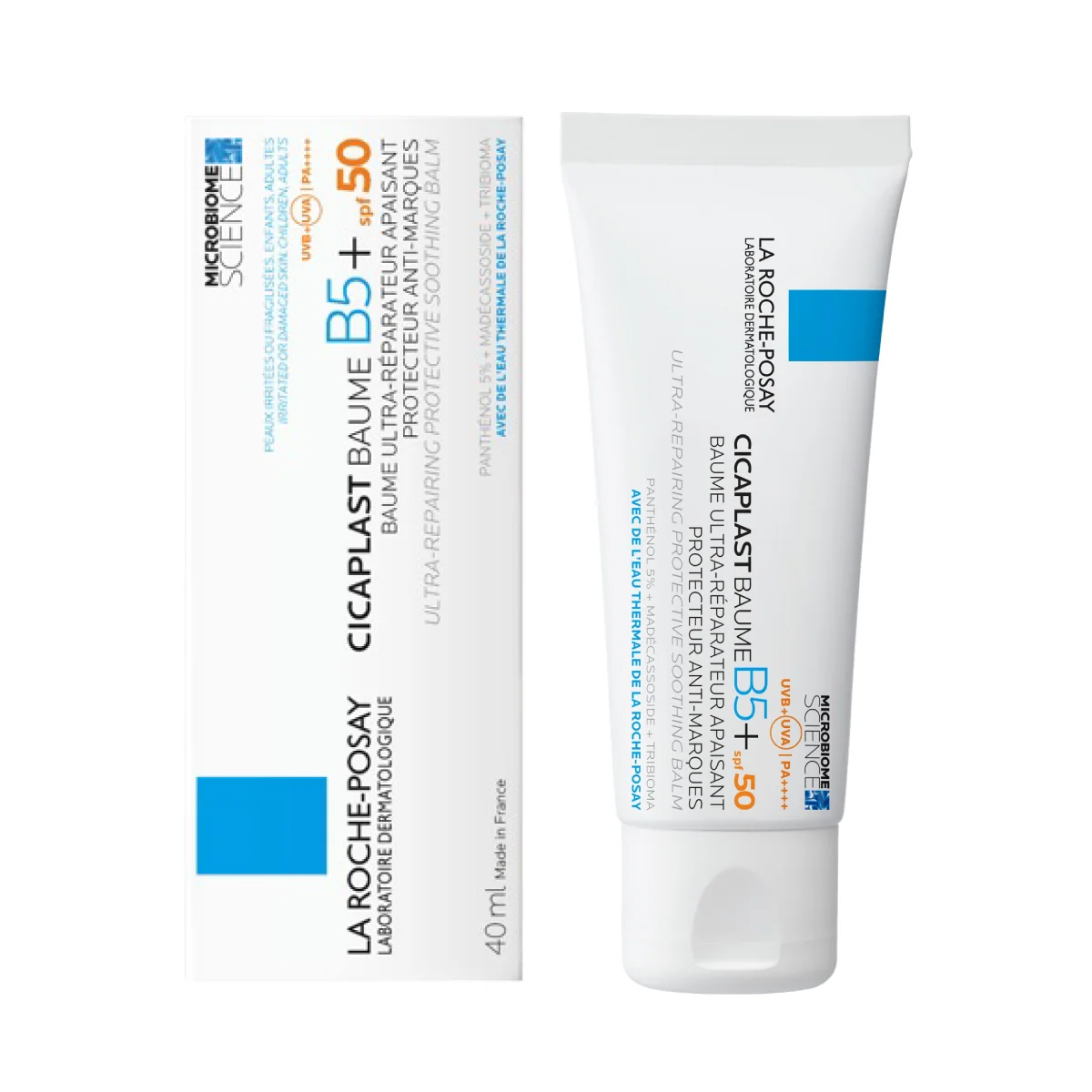 Balsam ultra-reparator calmant protector anti-pete pigmentare Cicaplast Baume B5+ SPF50, 40ml, La Roche-Posay