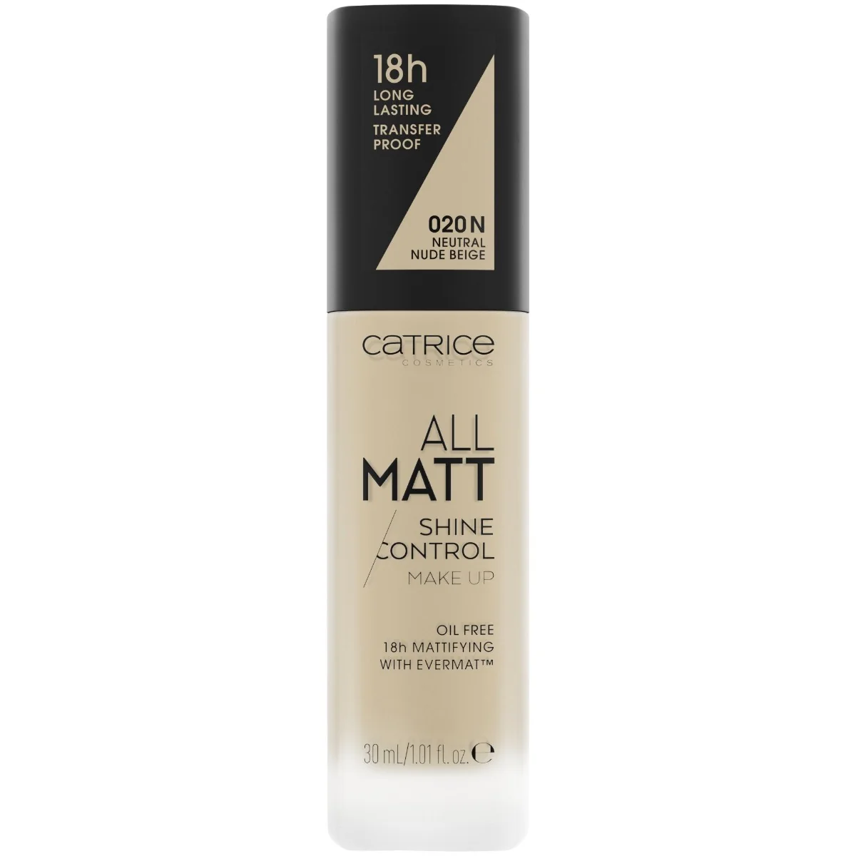 Fond de ten All Matt Shine Control Make Up 020 N - Neutral Nude Beige, 30ml, Catrice
