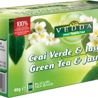 Ceai verde cu iasomie, 20 plicuri, Vedda