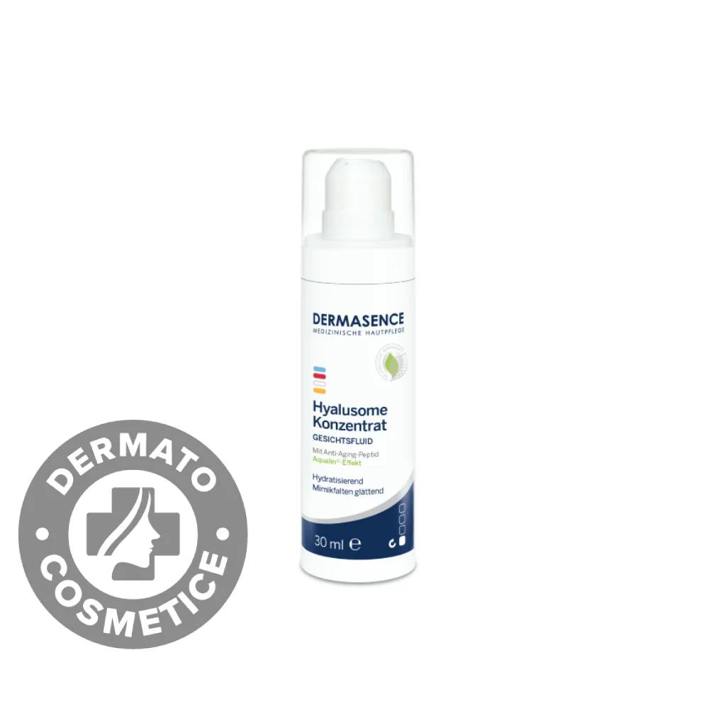 Fluid concentrat anti-aging cu acid hialuronic Hyalusome, 30ml, Dermasence 