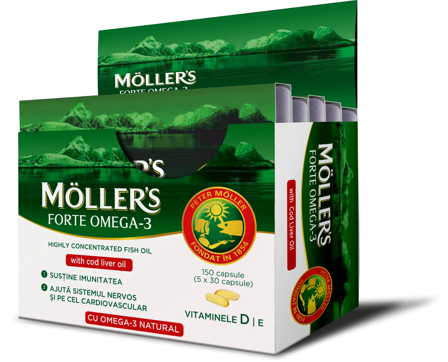 Omega 3 Forte, 150 capsule, Moller's