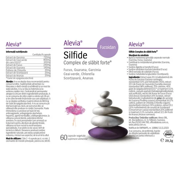 Silfide Complex de slabit forte, 60 capsule vegetale, Alevia