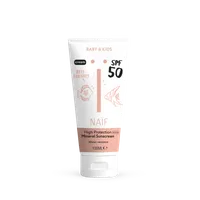 Crema cu protectie solara minerala SPF50 pentru bebelusi si copii, 100ml, Naif