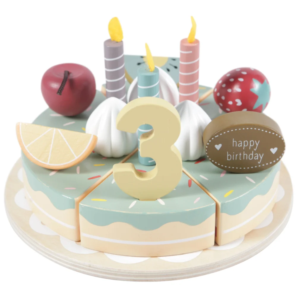 Tort aniversar cu decoratiuni pentru 1-5 ani, 1 bucata, Little Dutch 