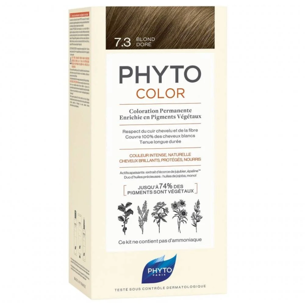 Vopsea par 7.3 Golden Blond Phytocolor, 50ml, Phyto