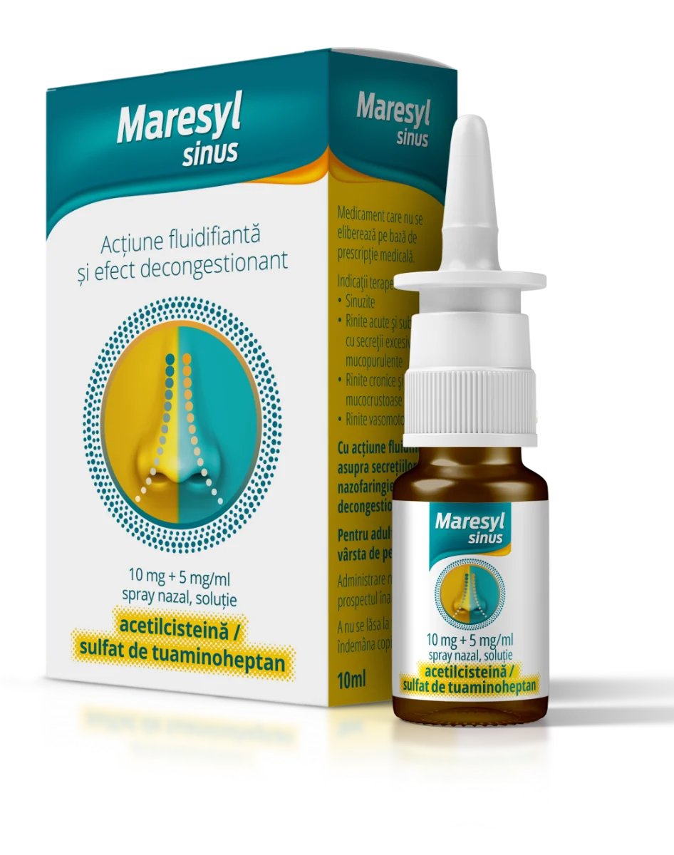 Maresyl Sinus 10 mg + 5 mg/ml spray nazal solutie, 10ml, Dr. Reddys