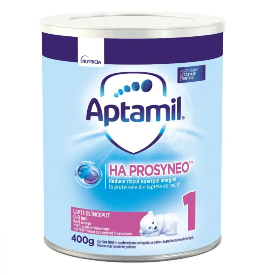 Aptamil HA1 formula de lapte, 0-6 luni, 400 g, Nutricia