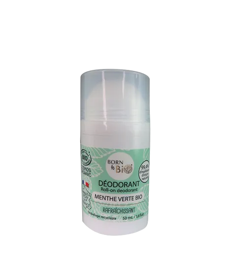 Deodorant bio roll-on cu menta verde, 50ml, Born to Bio