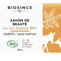Sapun organic fara parfum cu lapte de magarita si unt de shea, 100g, Biosince 1975