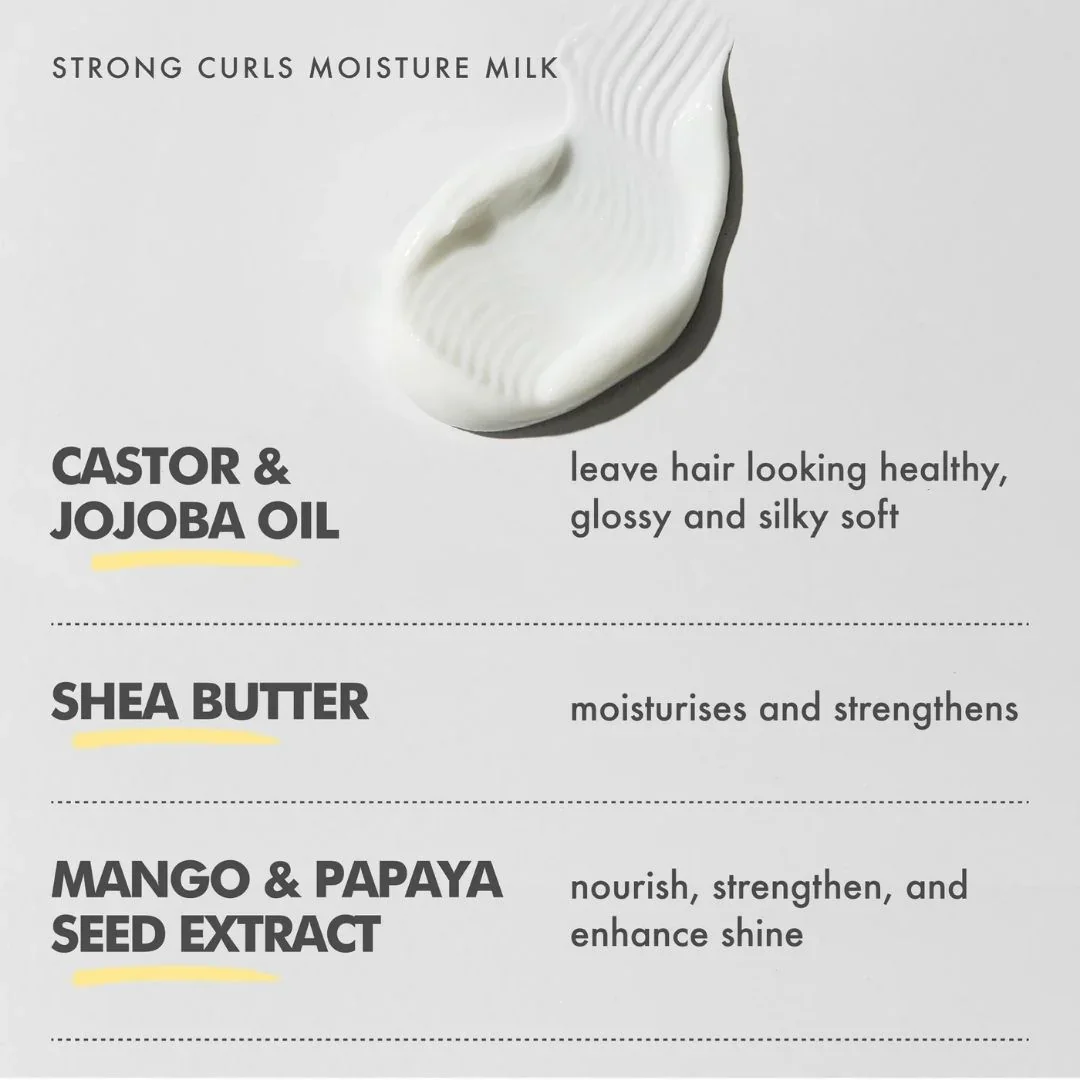 Balsam leave-in fortifiant cu ulei de Rozmarin Moisture Milk Strong Curls, 250ml, Umberto Giannini