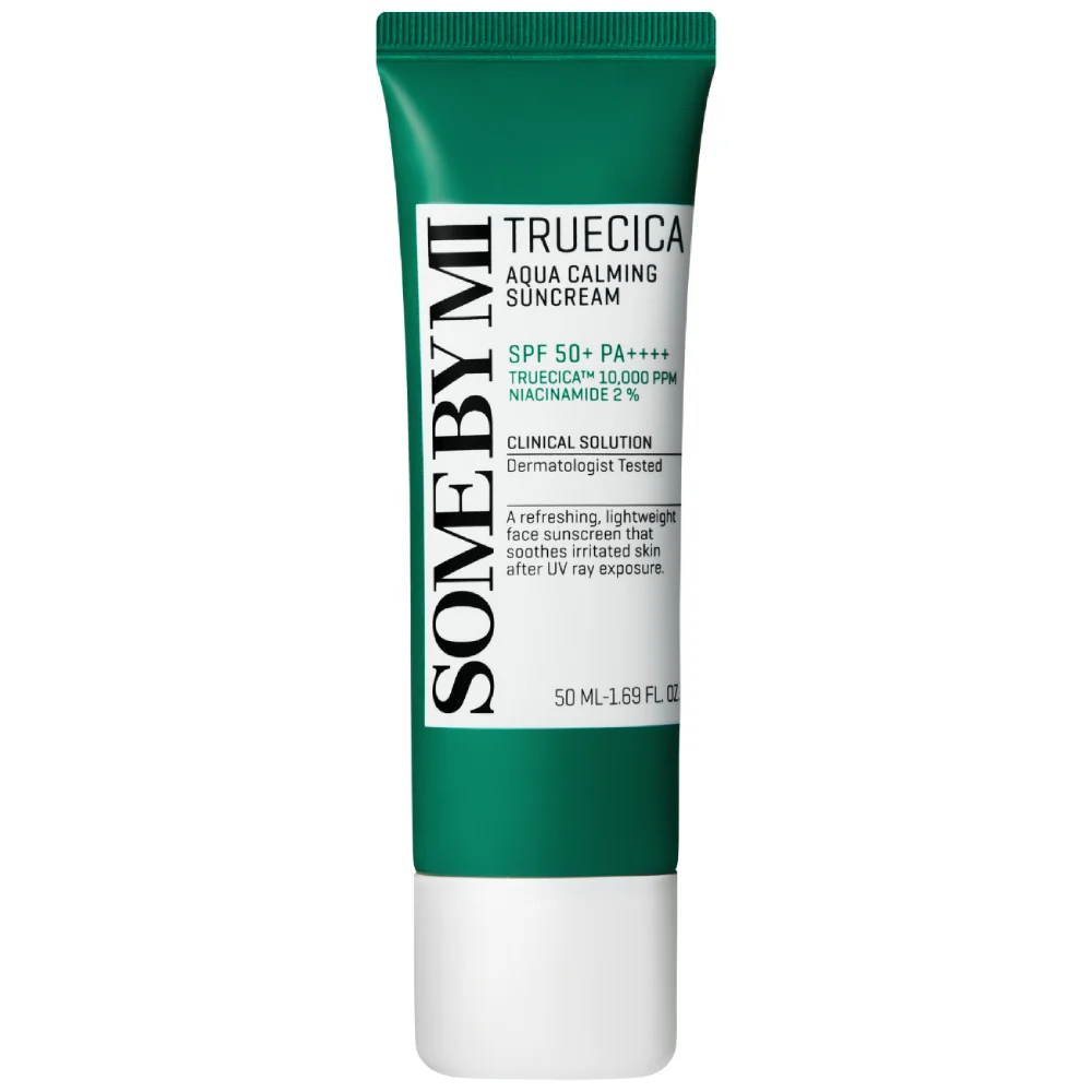 Crema pentru protectie solara calmanta cu centella asiatica SPF 50 PA++++ Trouble Line, 50ml, Some By Mi