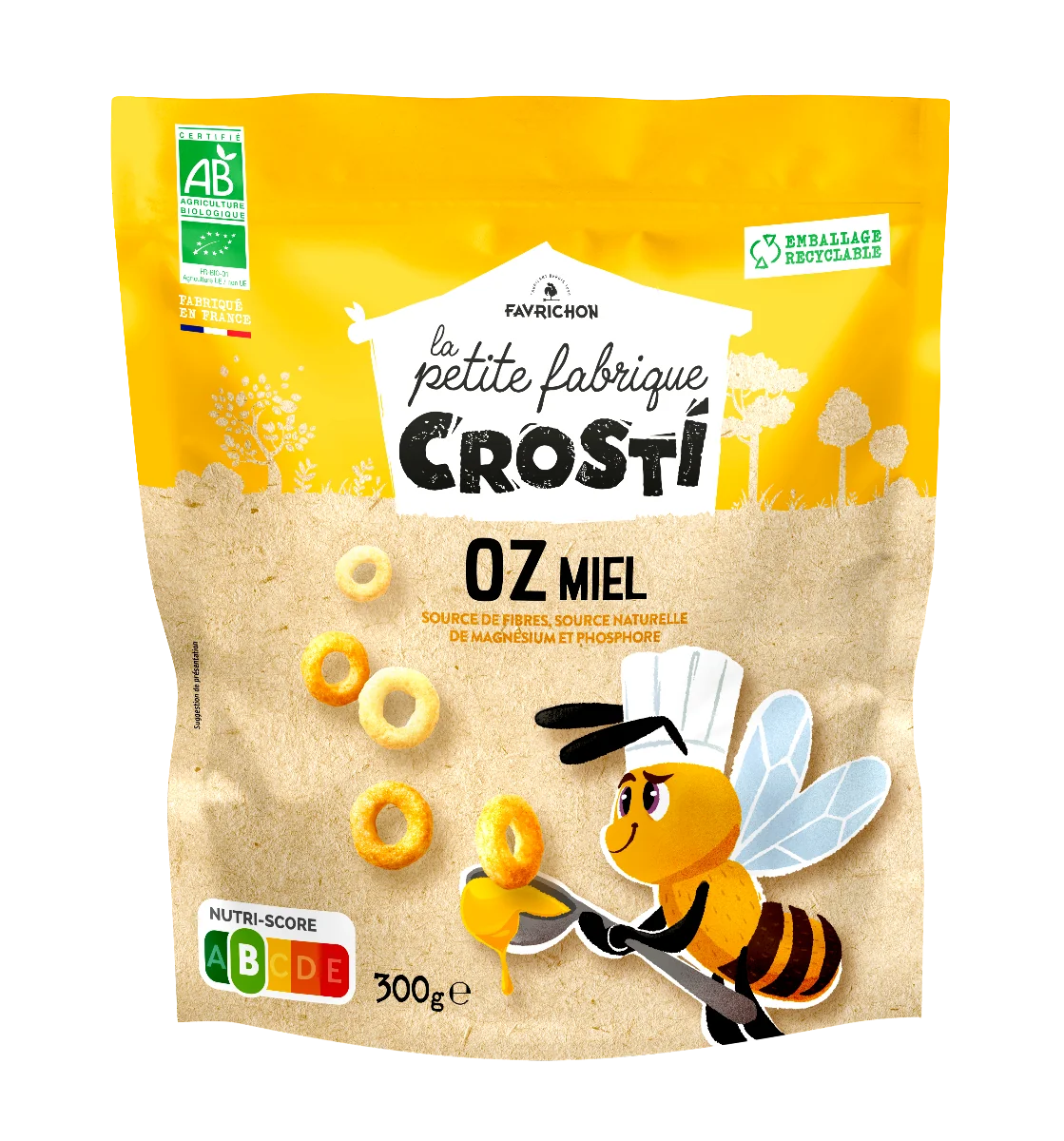 Ineluse expandate bio cu miere pentru copii, 300g, Crosti