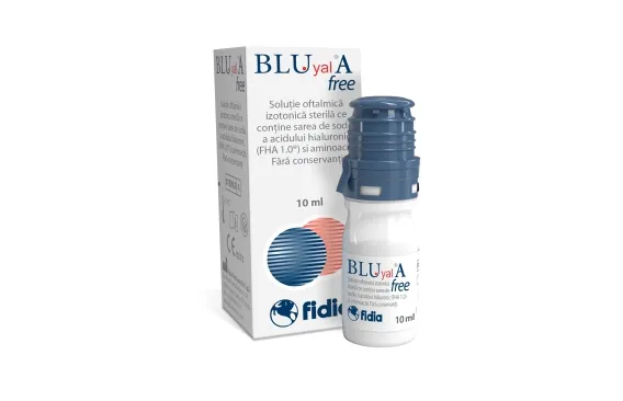 Blu Yal A 0.15% solutie oftalmica Free, 10ml, Fidia Farmaceutici