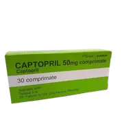 Captopril 50mg, 30 comprimate, Terapia