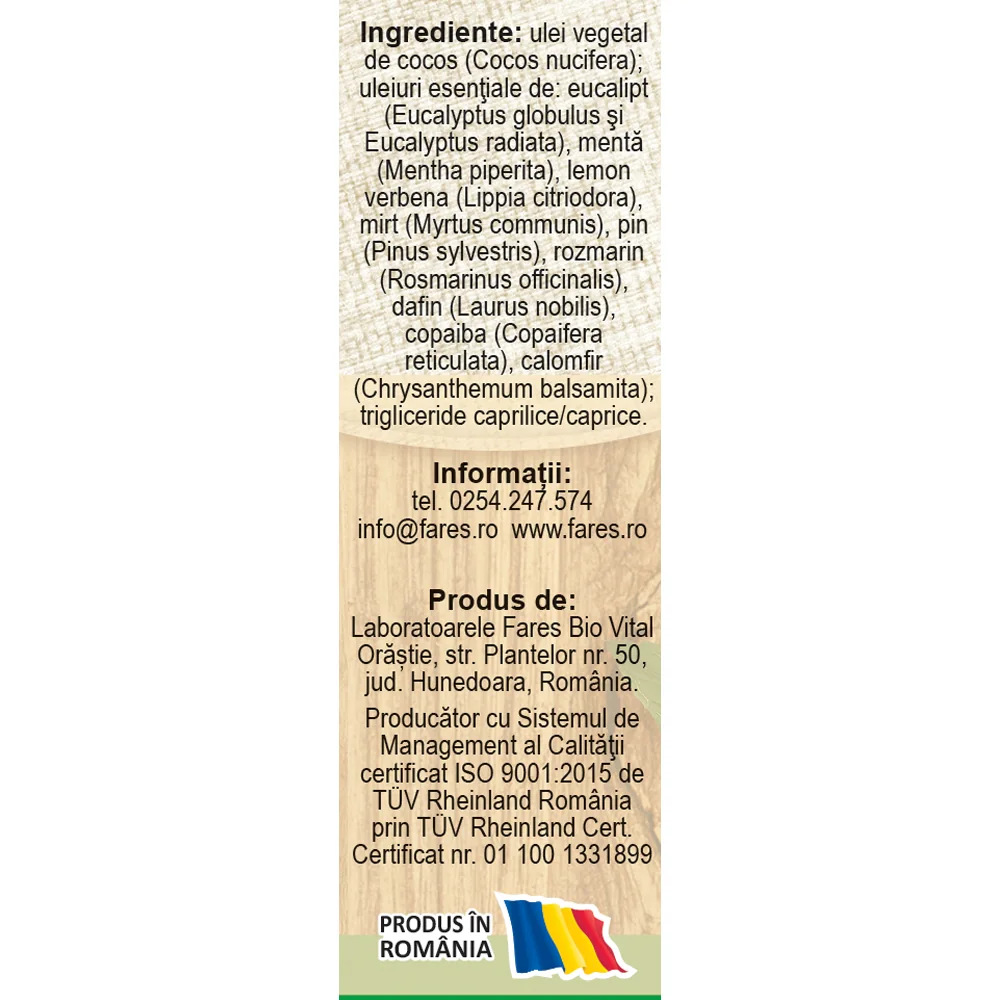Ulei decongestionant nazal Hapciu Nazal R50, 5ml, Fares