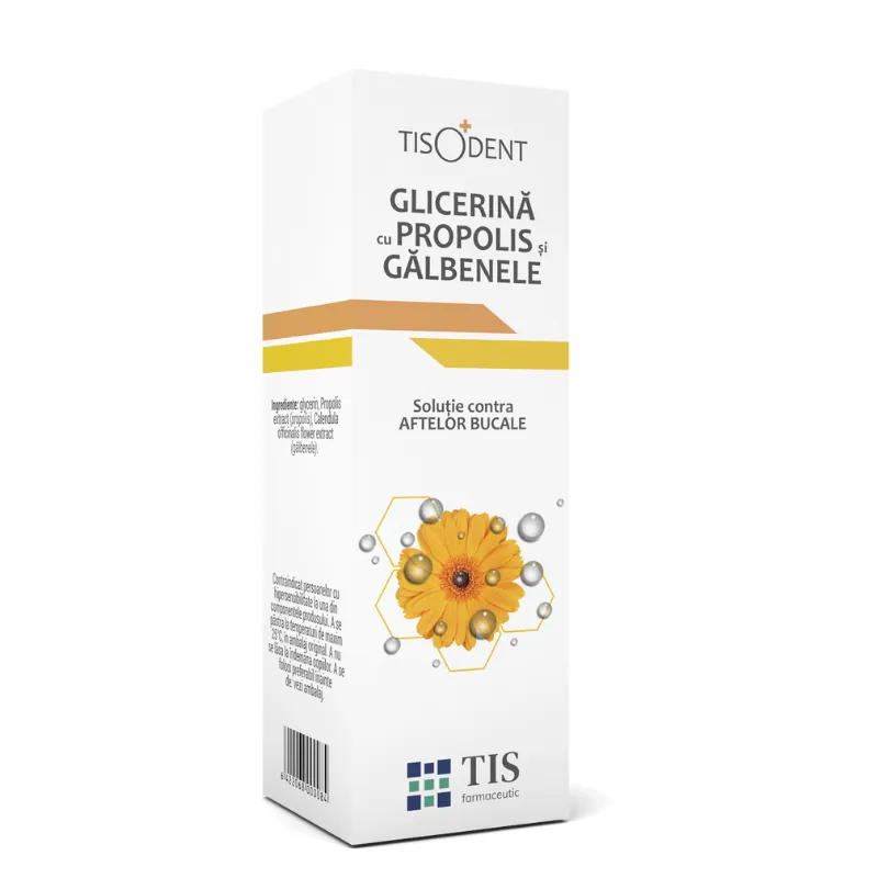 Glicerina cu propolis si galbenele, 25ml, Tis Farmaceutic