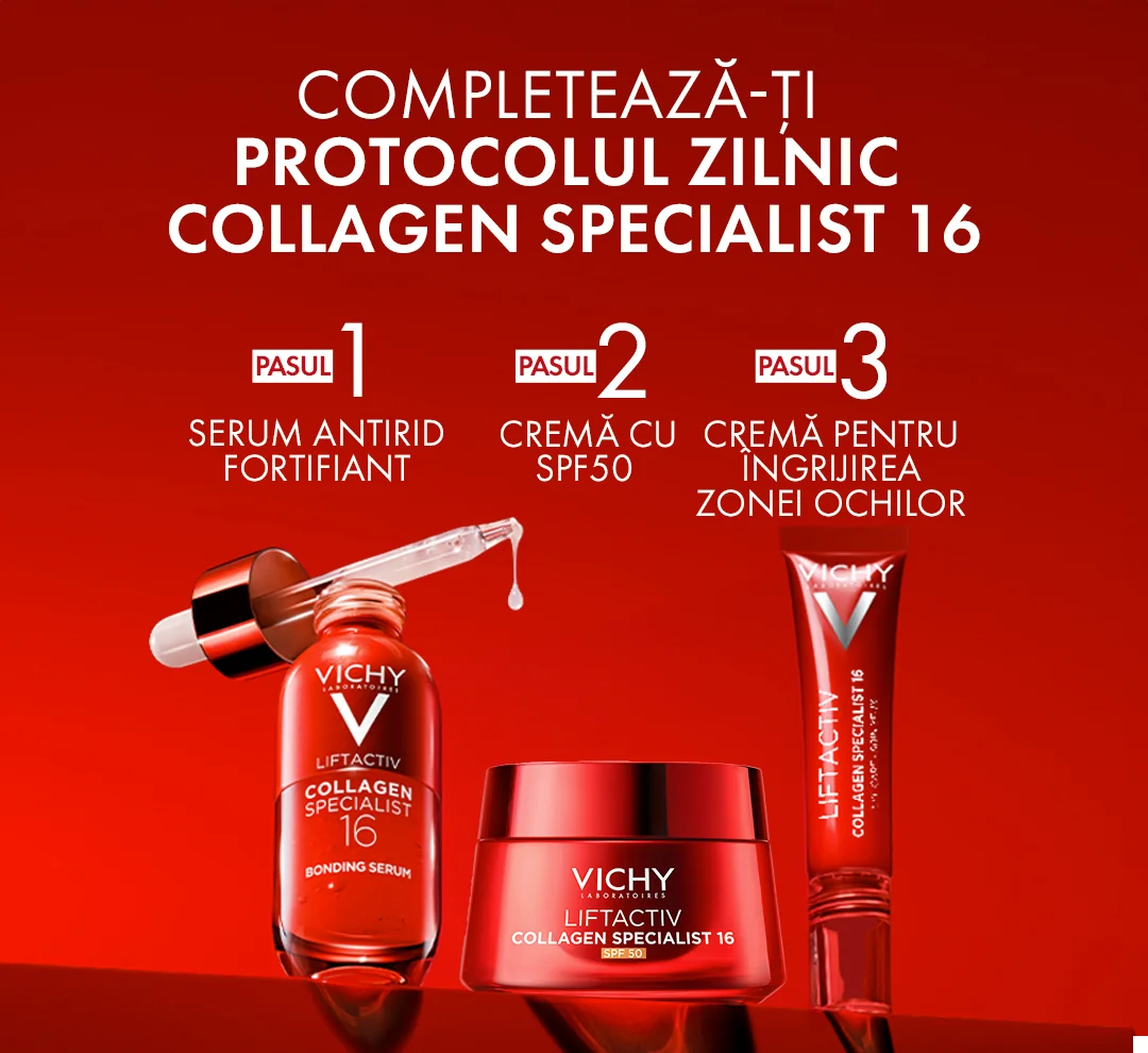 Crema antirid de zi Liftactiv Collagen Specialist 16 SPF 50, 50ml, Vichy