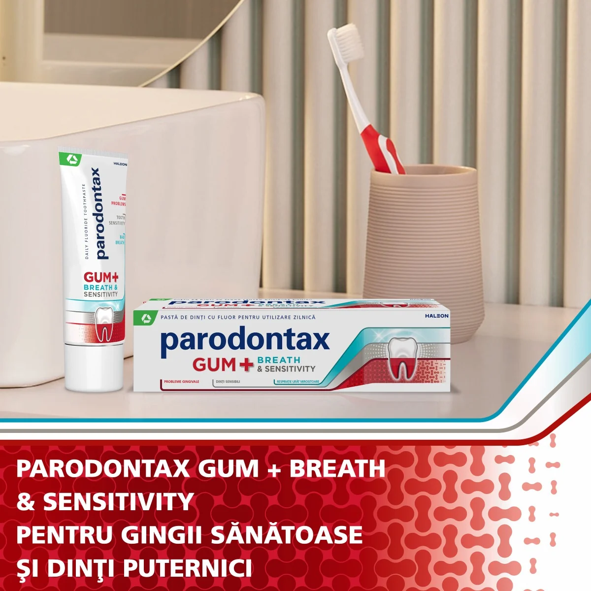 Pasta de dinti Gum + Breath & Sensitivity, 75ml, Parodontax