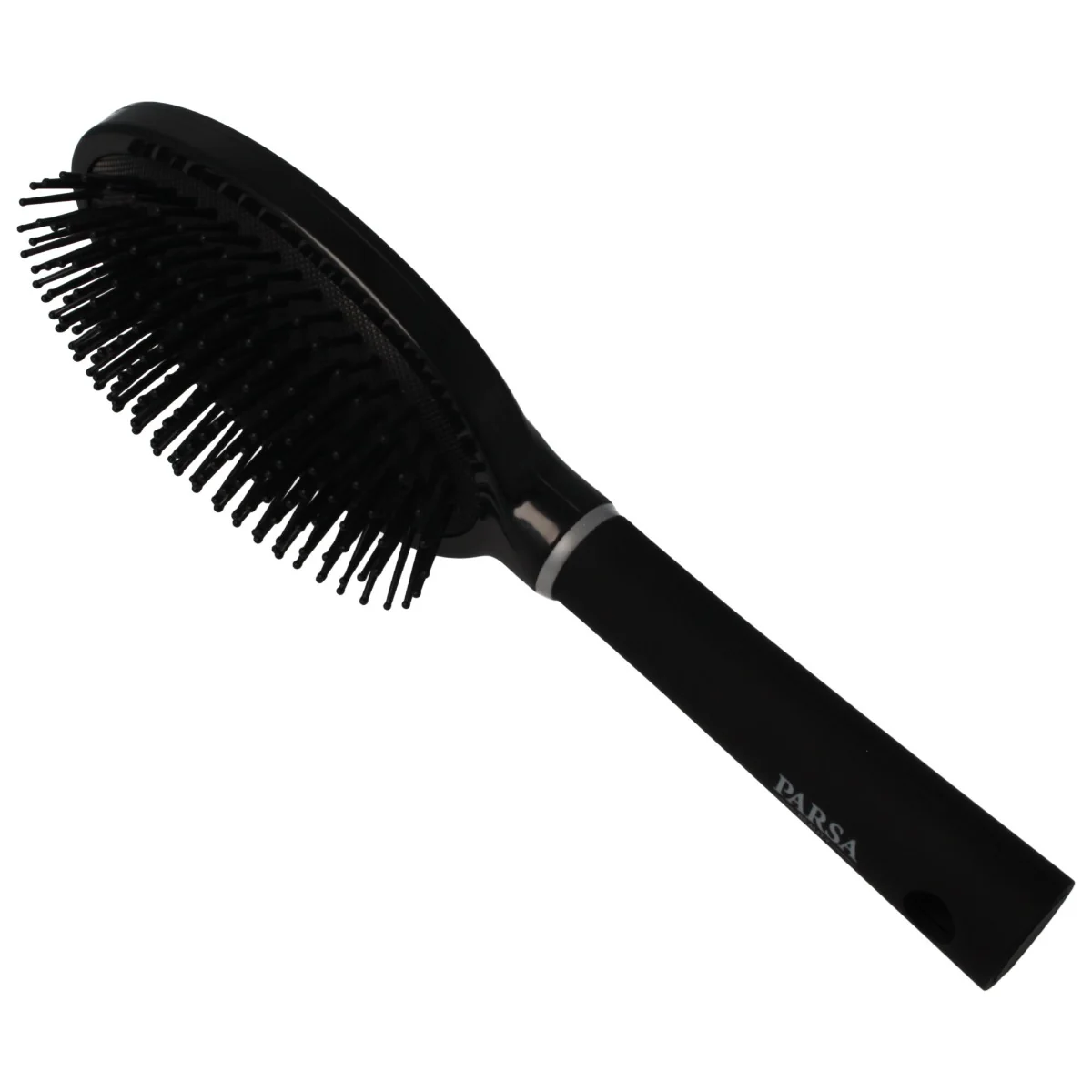 Perie de par mare cu peri din plastic Trend Line Negru, 1 bucata, Parsa Beauty