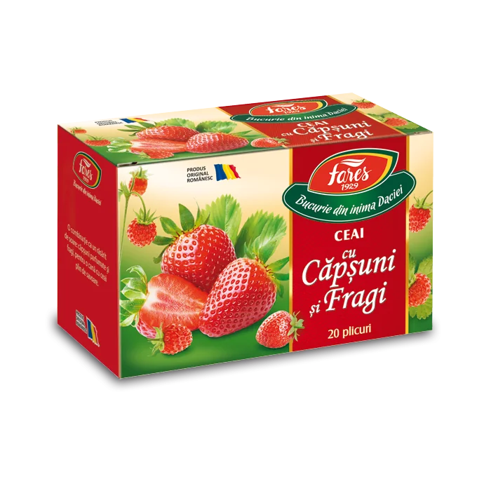 Ceai Capsuni si Fragi, 20 plicuri, Fares
