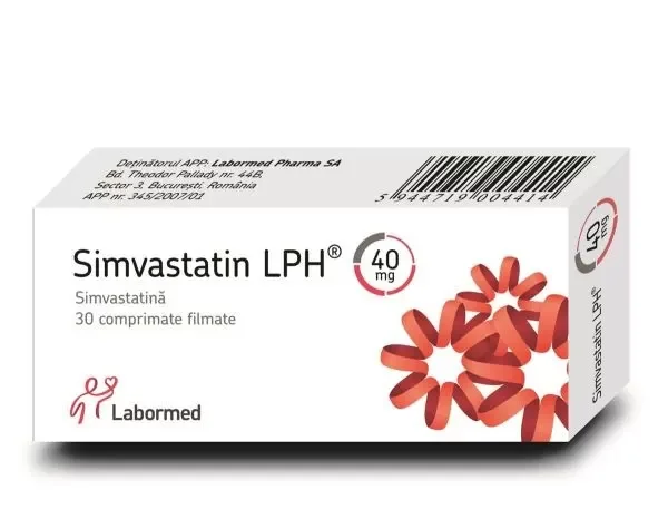 Simvastatin LPH 40mg, 30 comprimate filmate, Labormed