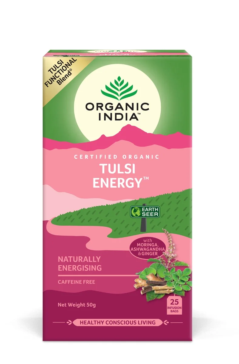 Ceai Tulsi energy, 25 plicuri, Organic India