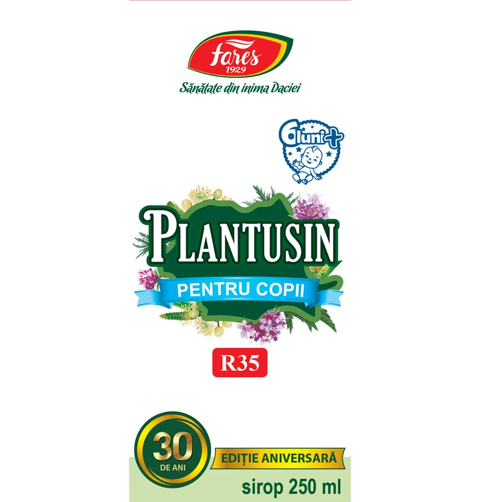Sirop pentru copii Plantusin, 250ml, Fares