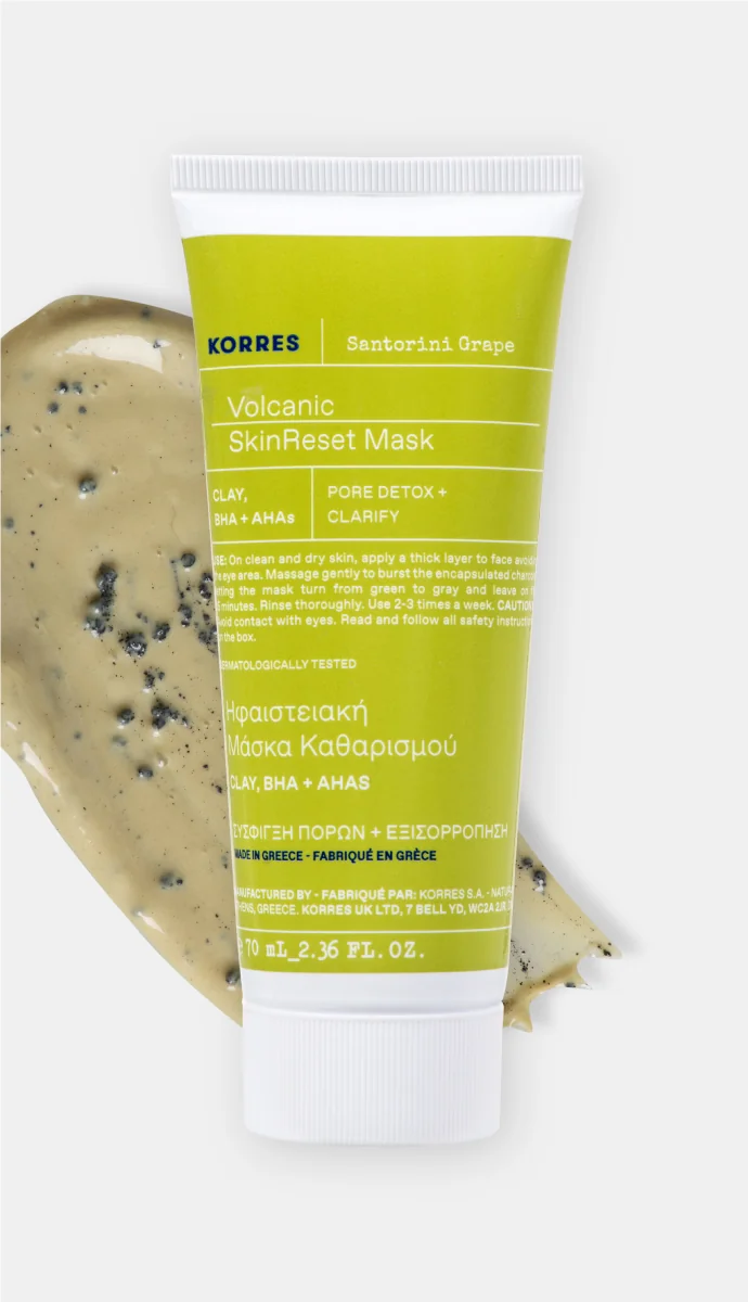 Masca pentru porii congestionati Volcanic SkinReset Mask Santorini Grape, 75ml, Korres